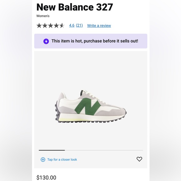 New Balance 327 LIKE NEW! - Picture 2 of 6